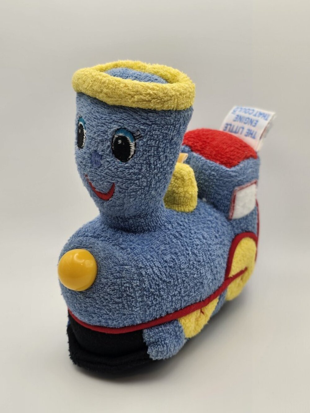Vintage 1987 Baby Gund THE LITTLE ENGINE THAT COULD Kids Plush Toy Rattle Chime
